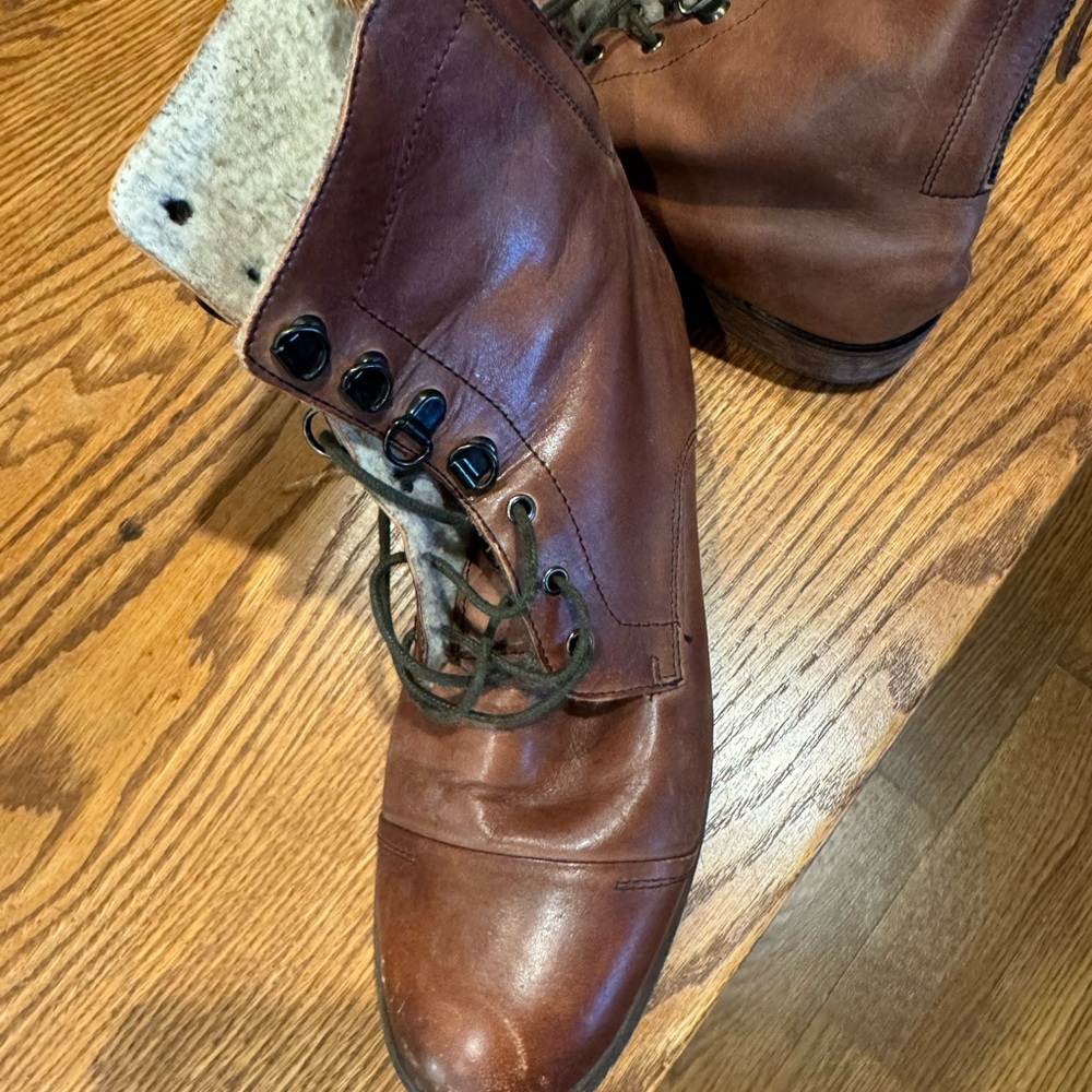 Leather boots